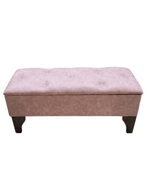 Baúl Botone Palo Rosa Eco Cuero Rimar 105x40x45x20-2