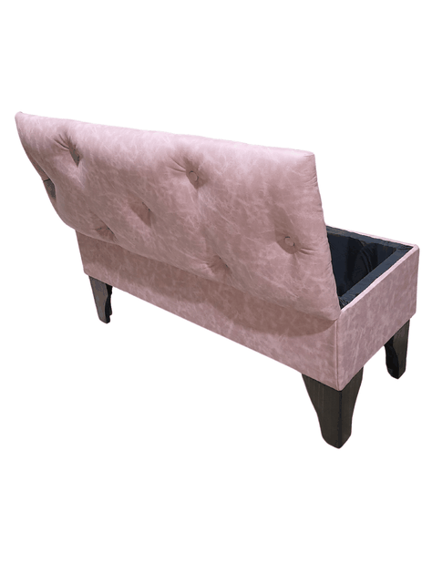 Baúl Botone Palo Rosa Eco Cuero Rimar 105x40x45x20-4