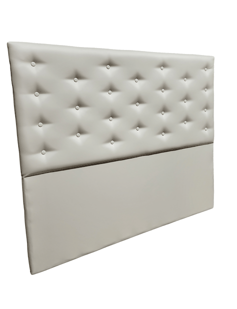 Respaldo 2 Plazas Beige Eco cuero Botone a piso Rimar-1