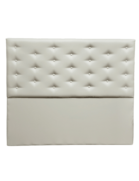 Respaldo 2 Plazas Beige Eco cuero Botone a piso Rimar-2