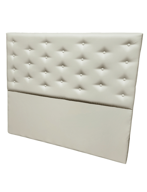 Respaldo 2 Plazas Beige Eco cuero Botone a piso Rimar-3