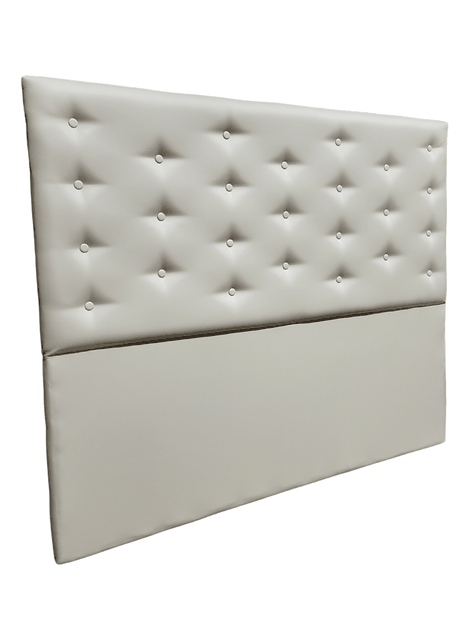 Respaldo 2 Plazas Beige Eco cuero Botone a piso Rimar-4