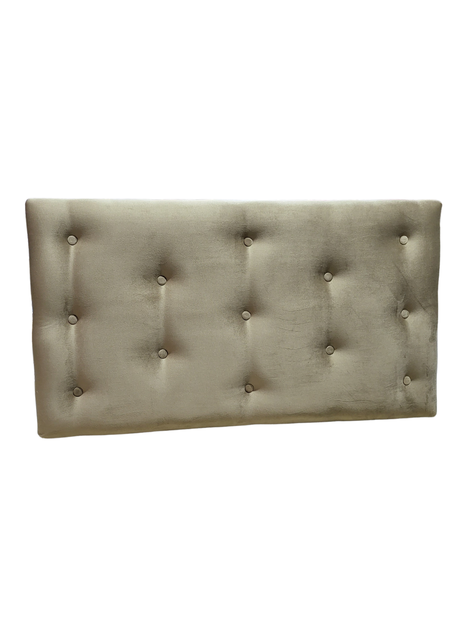 Respaldo 1.5 Plazas Botone Felpa Mostaza Muebles Rimar-2