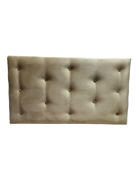 Respaldo 1.5 Plazas Botone Felpa Mostaza Muebles Rimar-0