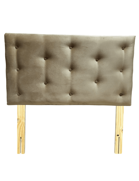 Respaldo 1.5 Plazas Botone Felpa Mostaza Muebles Rimar-4