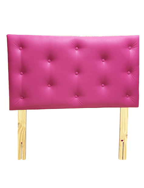 Respaldo 1.5 Plazas Botone Fucsia Eco Cuero Muebles Rimar-0