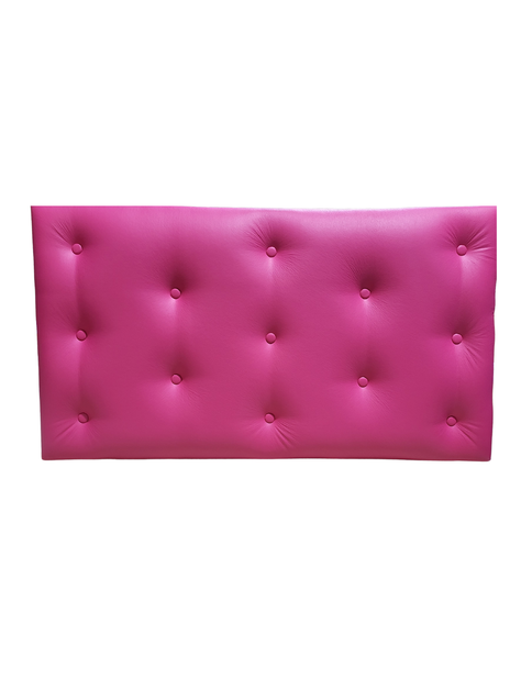 Respaldo 1.5 Plazas Botone Fucsia Eco Cuero Muebles Rimar-1