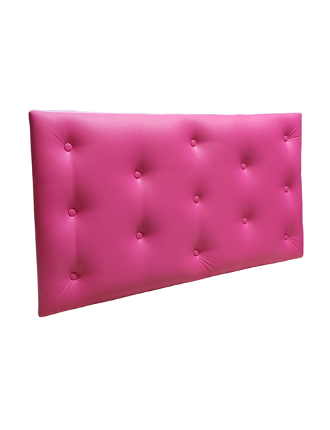 Respaldo 1.5 Plazas Botone Fucsia Eco Cuero Muebles Rimar-2