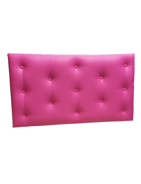 Respaldo 1.5 Plazas Botone Fucsia Eco Cuero Muebles Rimar-3