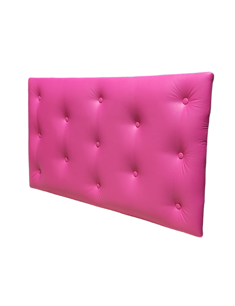 Respaldo 1.5 Plazas Botone Fucsia Eco Cuero Muebles Rimar-4