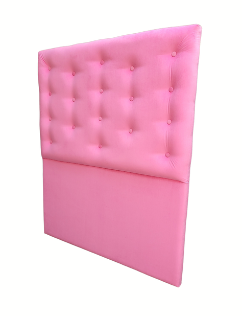 Respaldo 1 Plaza Rosado Botón Diamante a piso Muebles Rimar-2