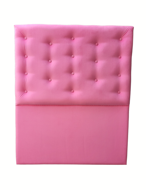 Respaldo 1 Plaza Rosado Botón Diamante a piso Muebles Rimar-0