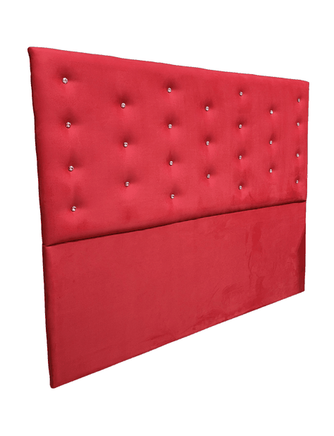 Respaldo Botoné Con Base 2P Rojo Diamante Felpa-1