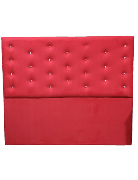 Respaldo Botoné Con Base 2P Rojo Diamante Felpa-2