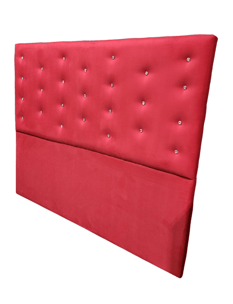 Respaldo Botoné Con Base 2P Rojo Diamante Felpa-3