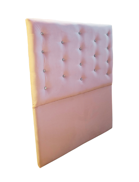 Respaldo 1.5 Rosa Pastel Boton Diamante a piso Muebles Rimar-1