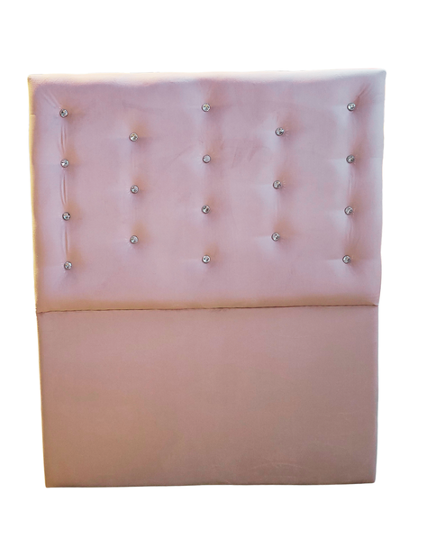 Respaldo 1.5 Rosa Pastel Boton Diamante a piso Muebles Rimar-4