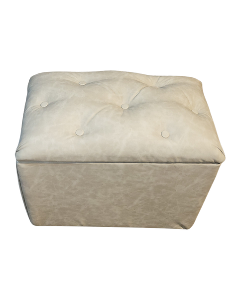 Baúl Botone Beige Eco Cuero 60x40x40x50 Muebles Rimar-0