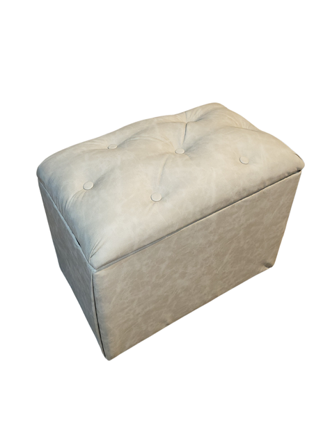 Baúl Botone Beige Eco Cuero 60x40x40x50 Muebles Rimar-1
