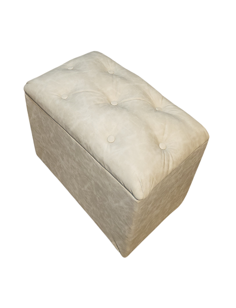 Baúl Botone Beige Eco Cuero 60x40x40x50 Muebles Rimar-2