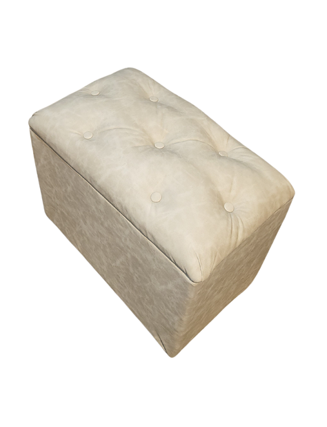 Baúl Botone Beige Eco Cuero 60x40x40x50 Muebles Rimar-5