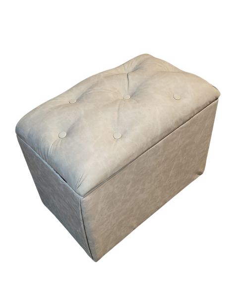 Baúl Botone Beige Eco Cuero 60x40x40x50 Muebles Rimar-7