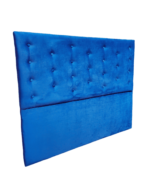 Respaldo Botoné Con Base 2P Azul Rey Felpa-1