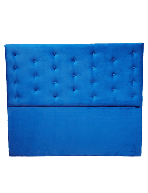Respaldo Botoné Con Base 2P Azul Rey Felpa-2