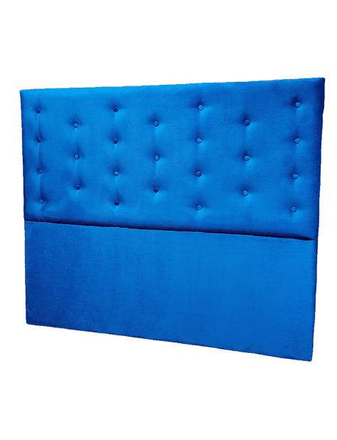 Respaldo Botoné Con Base 2P Azul Rey Felpa-3