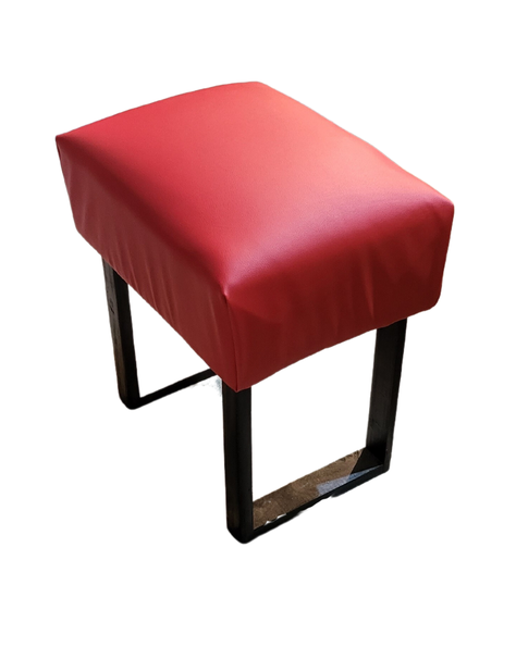 Banqueta Lisa Roja Eco Cuero Rimar-2
