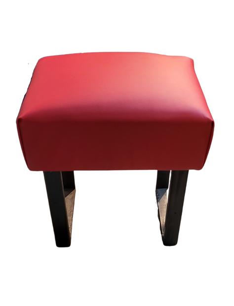 Banqueta Lisa Roja Eco Cuero Rimar-3