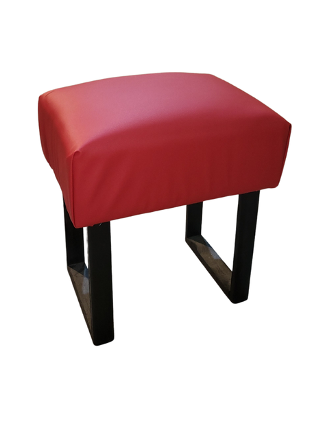 Banqueta Lisa Roja Eco Cuero Rimar-1