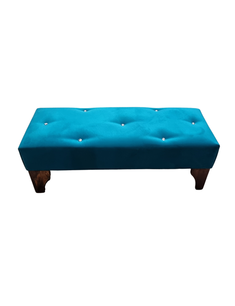 Banqueta Botone Lake Felpa Diamante Muebles Rimar-1
