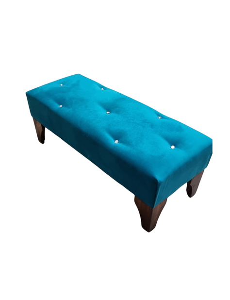 Banqueta Botone Lake Felpa Diamante Muebles Rimar-4