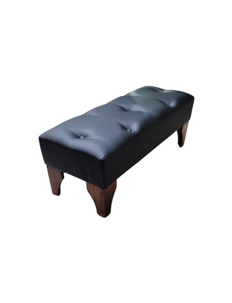 BANQUETA NEGRA ECO CUERO MUEBLES RIMAR-1