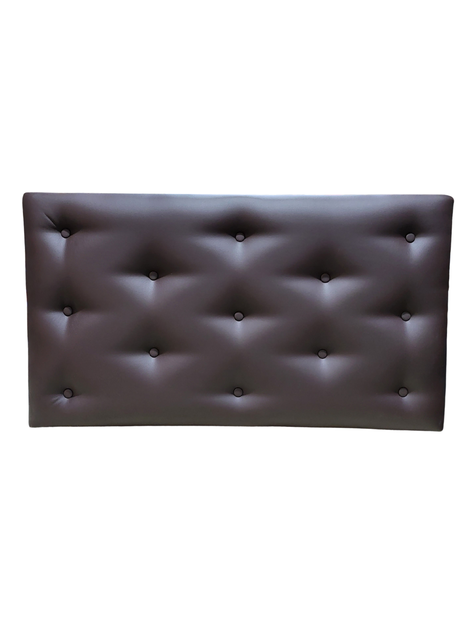 Respaldo 1.5 Plazas Botone Cafe Moro Eco Cuero Muebles Rimar-1