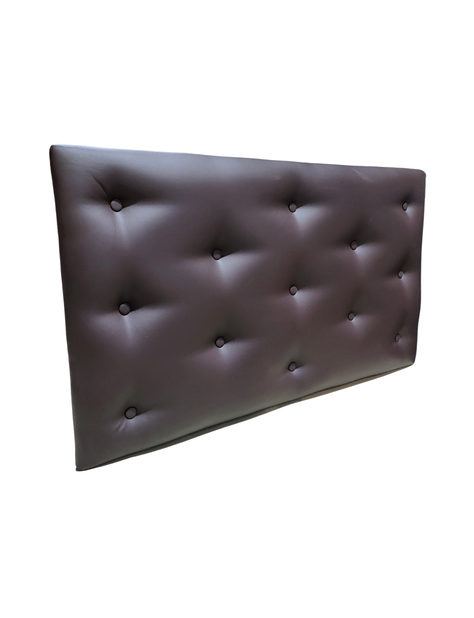 Respaldo 1.5 Plazas Botone Cafe Moro Eco Cuero Muebles Rimar-2
