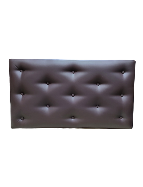 Respaldo 1.5 Plazas Botone Cafe Moro Eco Cuero Muebles Rimar-3