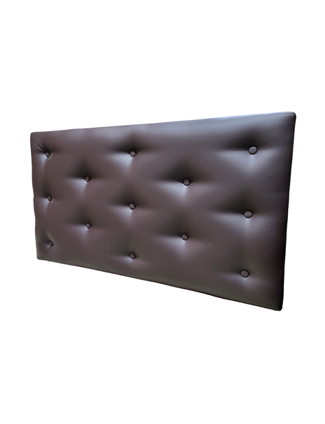 Respaldo 1.5 Plazas Botone Cafe Moro Eco Cuero Muebles Rimar-4