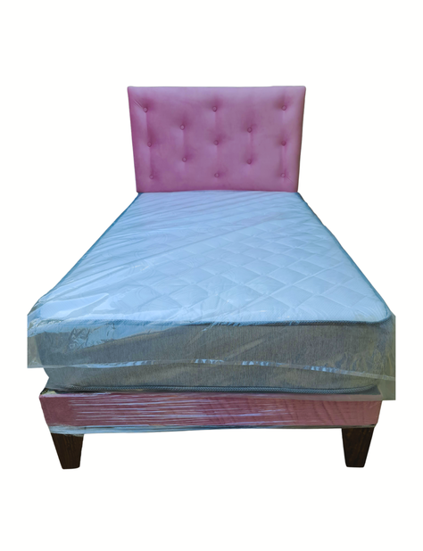 CAMA EUROPEA RIMAR 1.5P PALO ROSA  FELPA -0