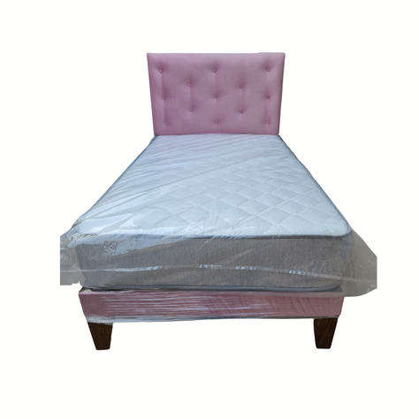 CAMA EUROPEA RIMAR 1.5P PALO ROSA  FELPA -1