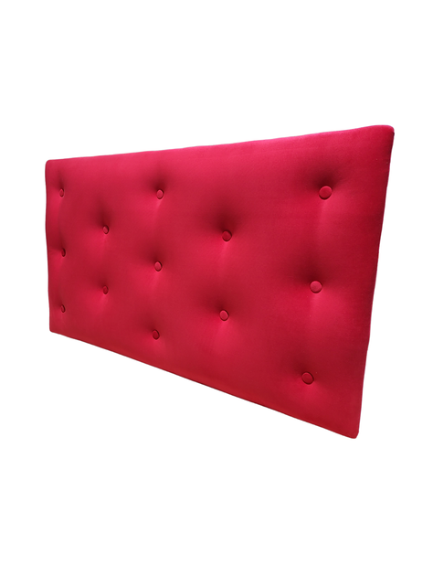Respaldo 1.5 P Botone Rojo Felpa Muebles Rimar-4