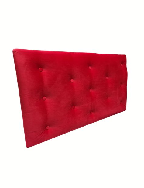 Respaldo 1.5 P Botone Rojo Felpa Muebles Rimar-5