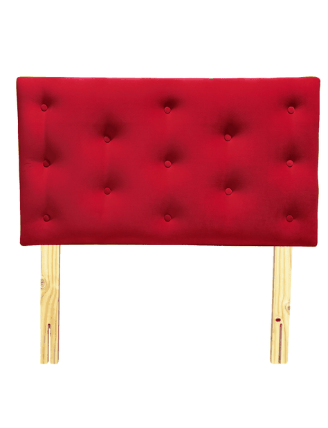 Respaldo 1.5 P Botone Rojo Felpa Muebles Rimar-0