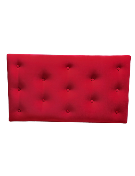 Respaldo 1.5 P Botone Rojo Felpa Muebles Rimar-1