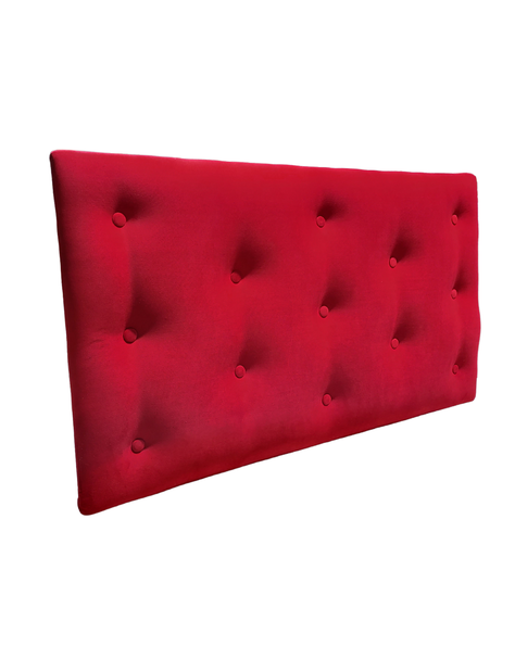 Respaldo 1.5 P Botone Rojo Felpa Muebles Rimar-2