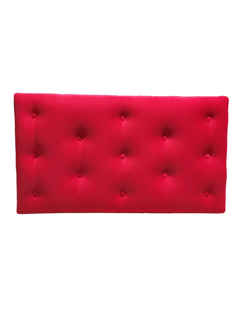 Respaldo 1.5 P Botone Rojo Felpa Muebles Rimar-3