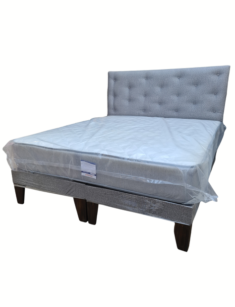 Cama Europea 2Plazas Gris Claro Jaspiado cavancha-2