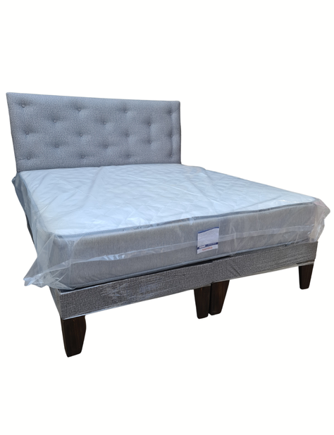 Cama Europea 2Plazas Gris Claro Jaspiado cavancha-1