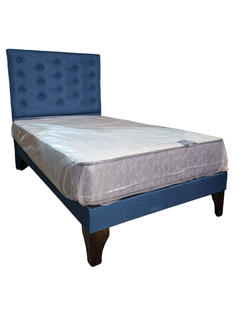 Cama Europea 1.5 Plazas + Respaldo Calipso A Piso -1